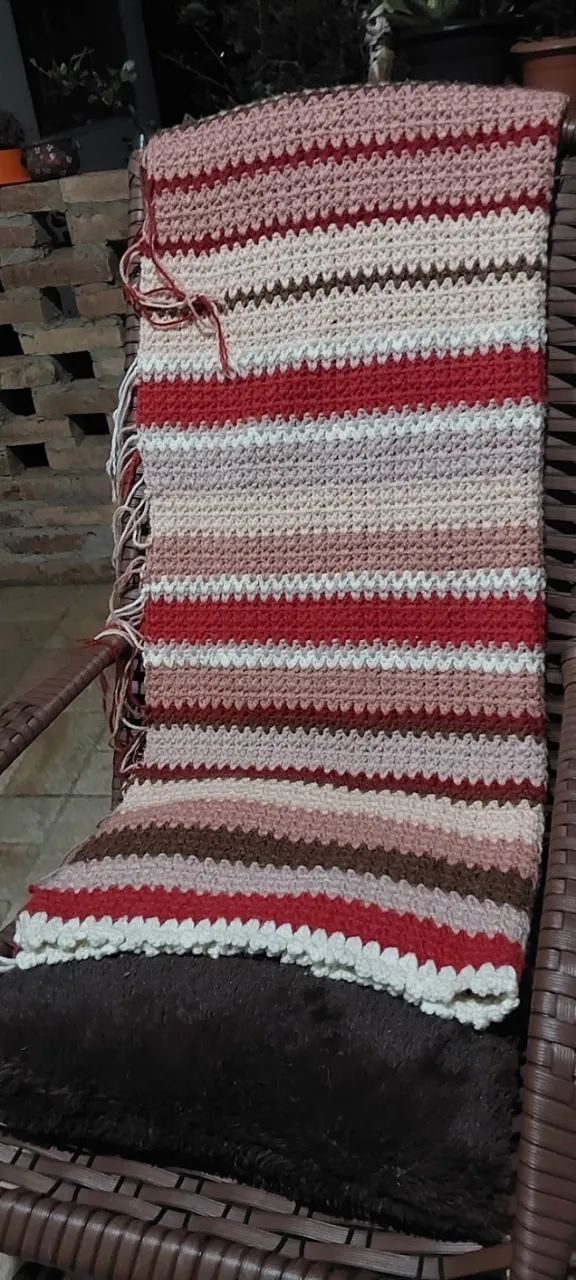 Manta de lã crochê  - Foto 2