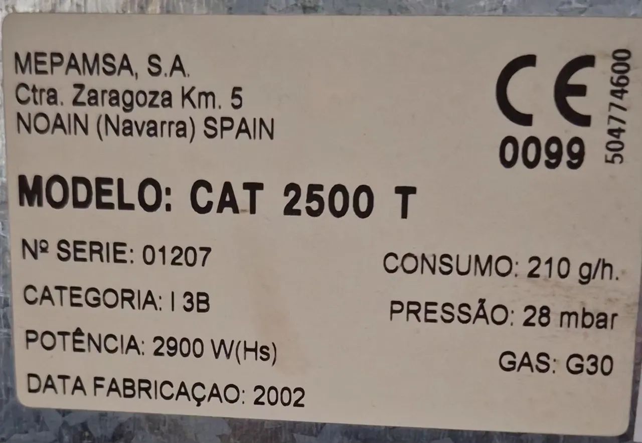 Aquecedor a gás 