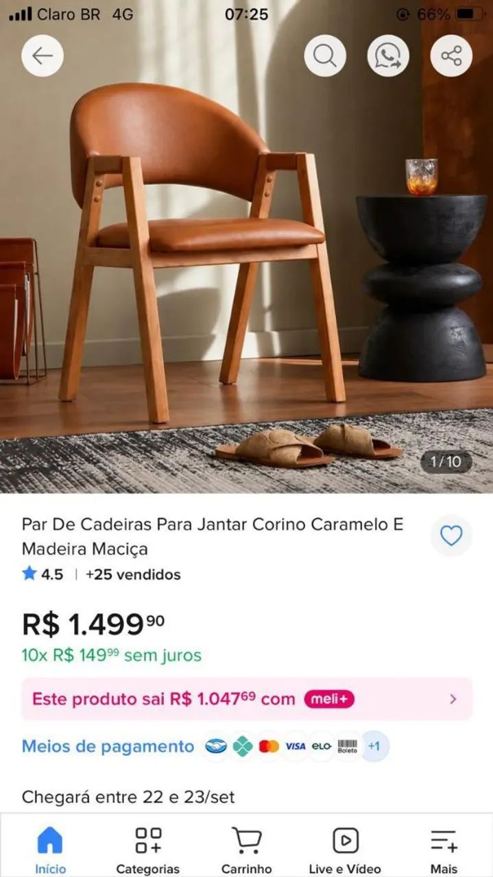 Vendo par de cadeira em couro  - Foto 4