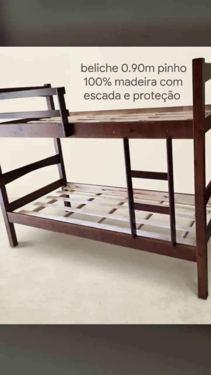 Cama beliche com proteção lateral 