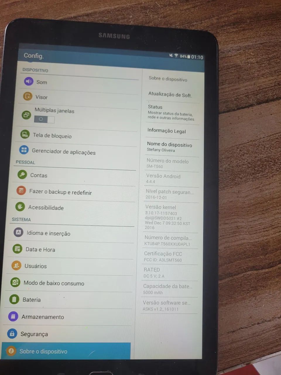 Tablet modelo Samsung SM-T560 - Foto 2