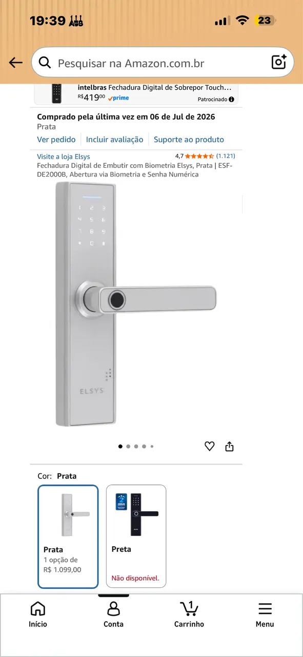 Fechadura eletrônica Elsys