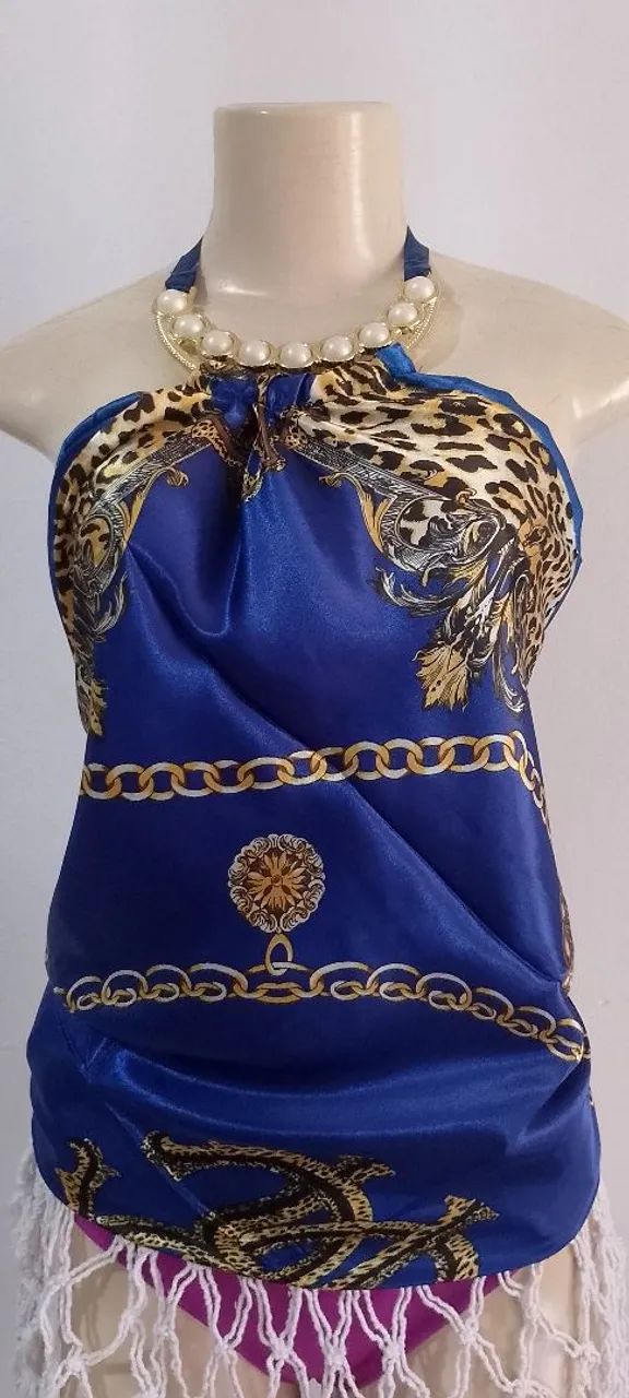 Blusa de Cetim de Seda