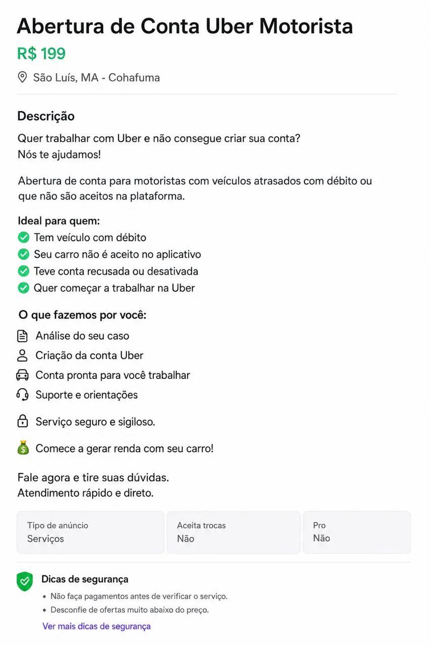 PRECISA DE AJUDA PARA SE CADASTRAR COMO MOTORISTA