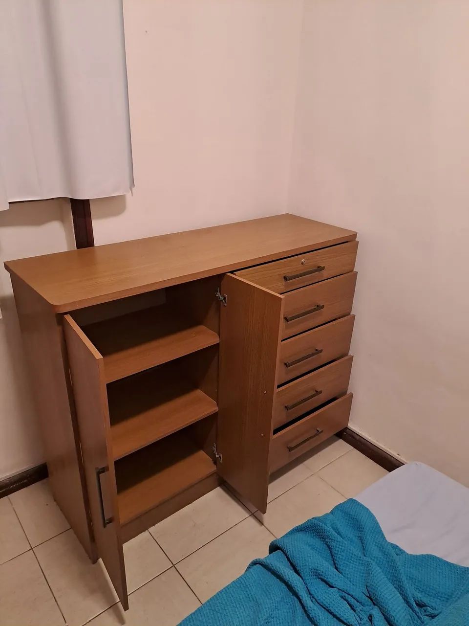 Cômoda e sapateira 5 gavetas mdf - Foto 2