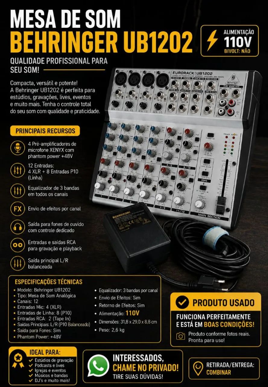 Mesa de som Behringer! - Foto 3