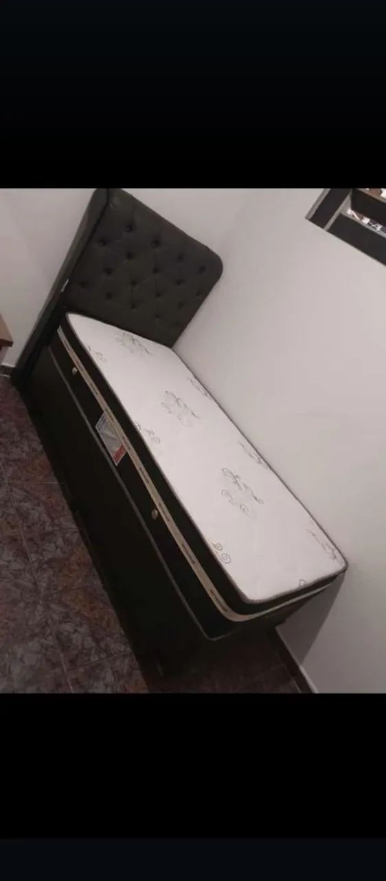 Conjunto de cama solteiro molas ensacadas