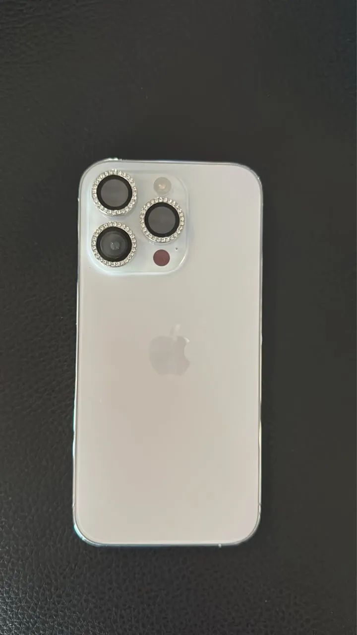 iPhone 14 Pro branco 128GB muito bem conservado sem nenhum