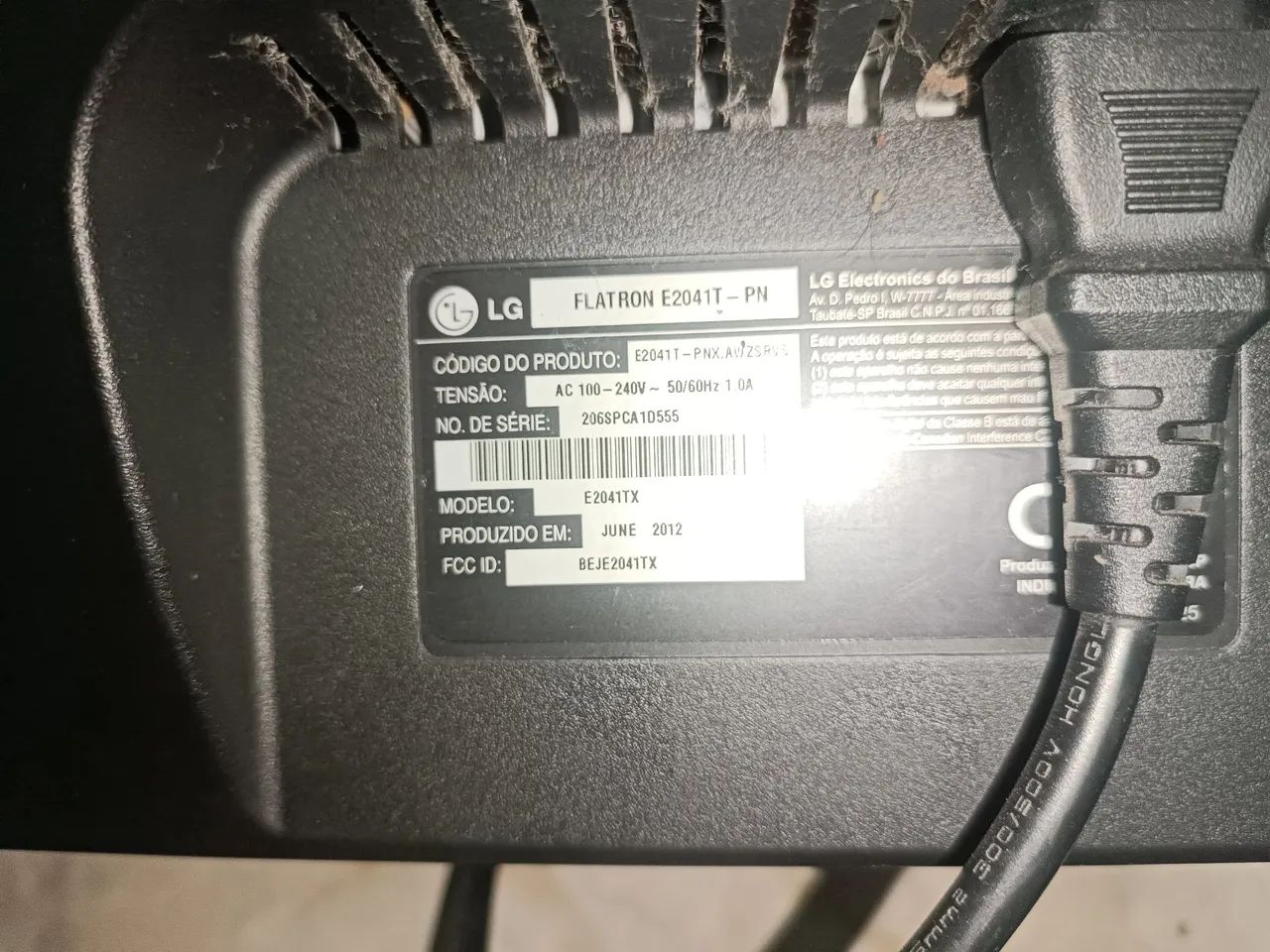 Monitor LG 20 Polegadas Funcionando Com Avarias  - Foto 4