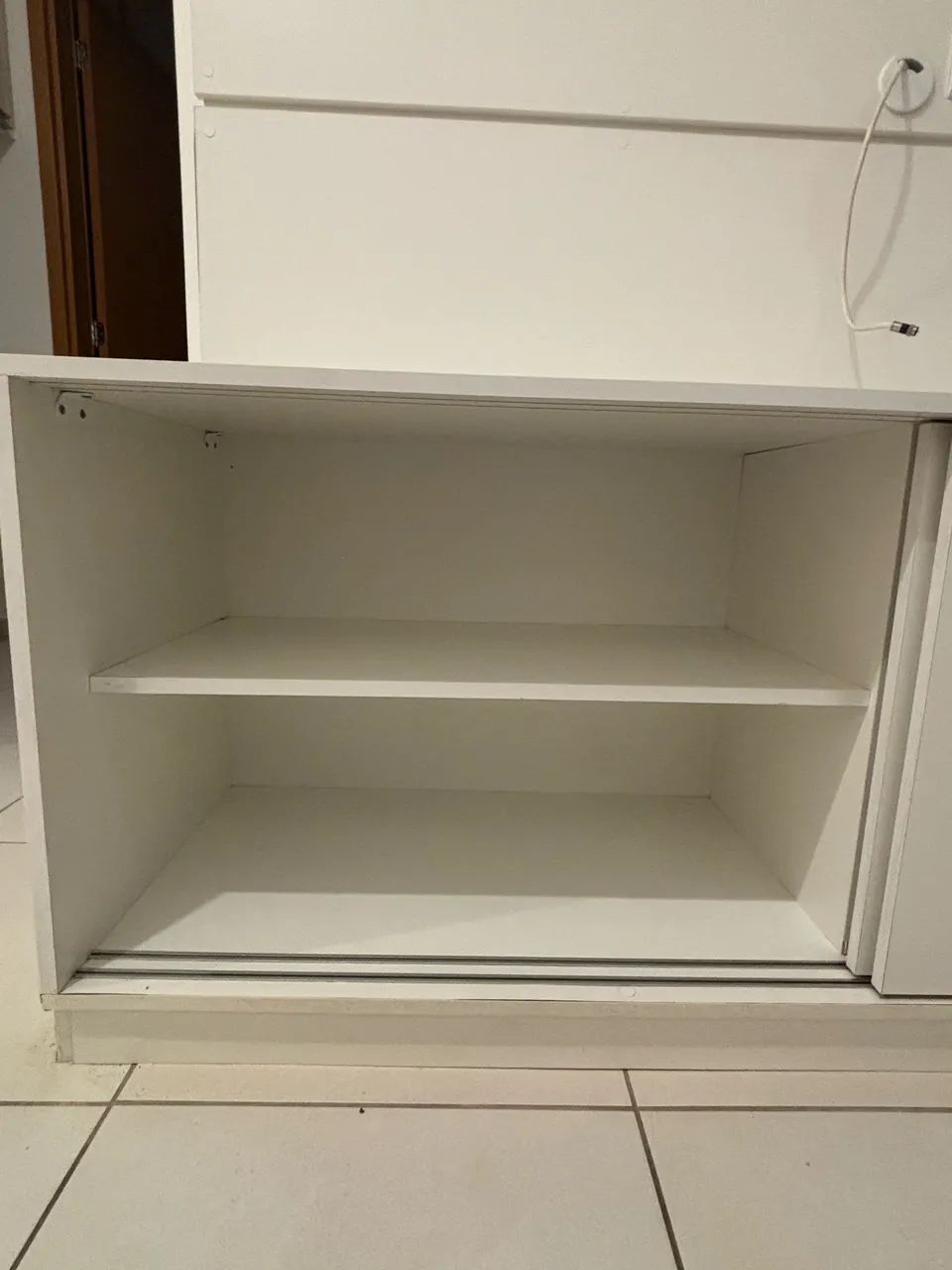 Painel para TV + rack branco  - Foto 3