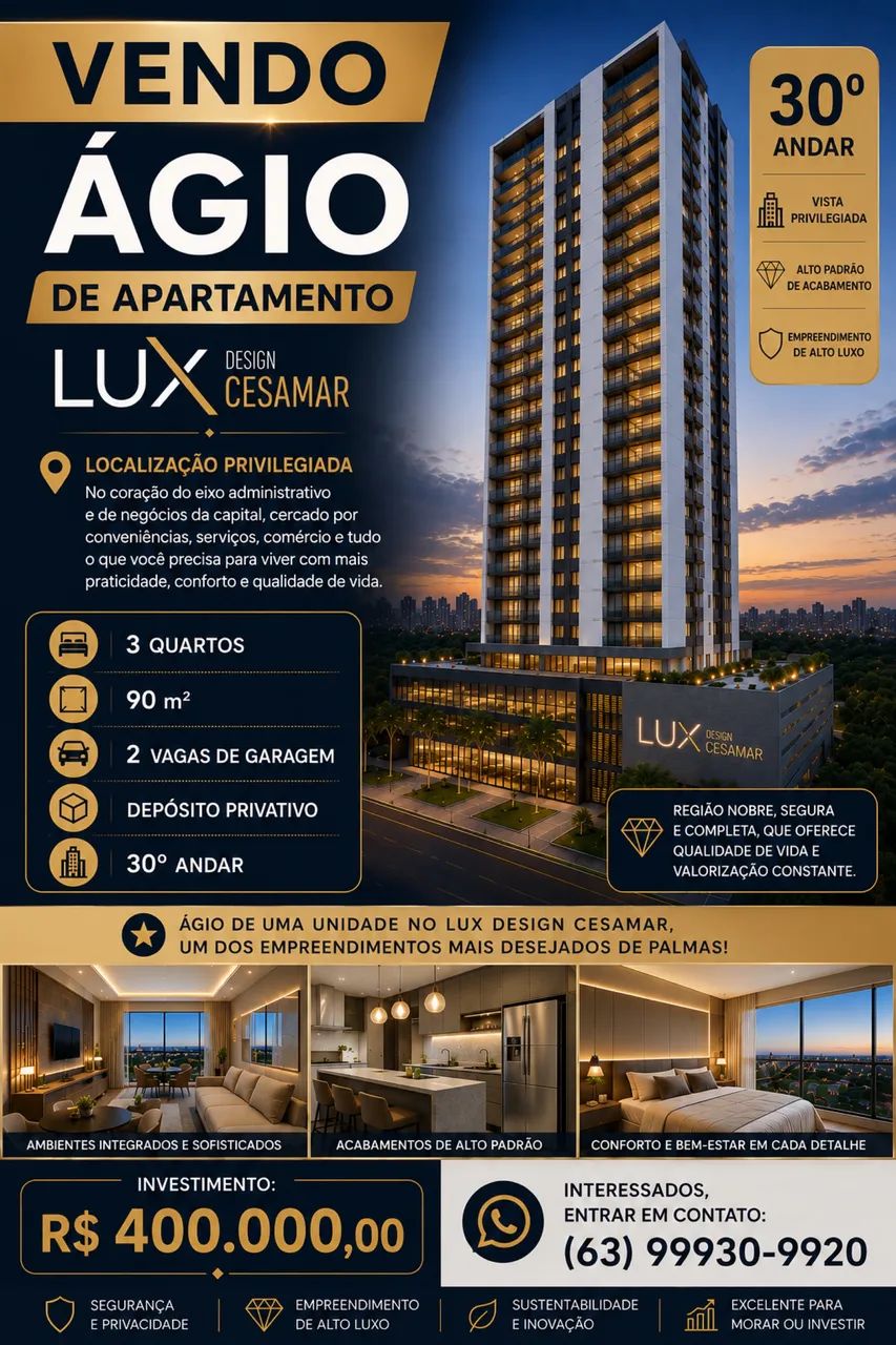 Vendo Ágio Lux Desing
