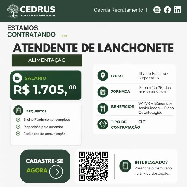 Atendente de Lanchonete