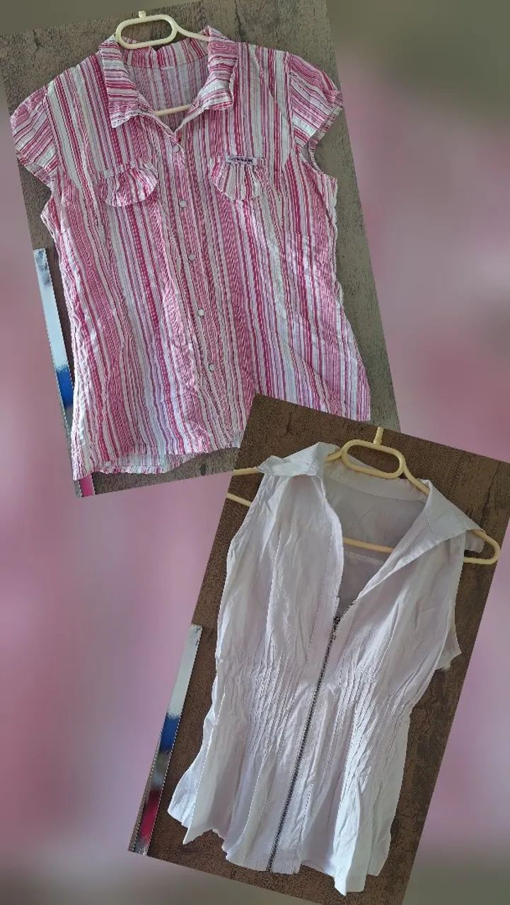 Lote 20 peças de blusas e Shorts  - Foto 4