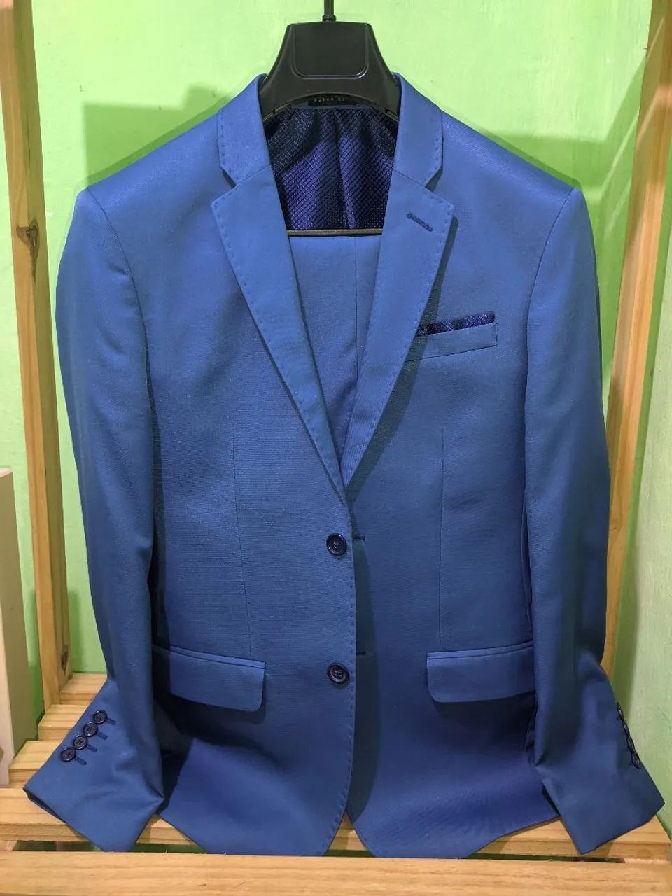 Terno azul  - slim - tamanho 46 