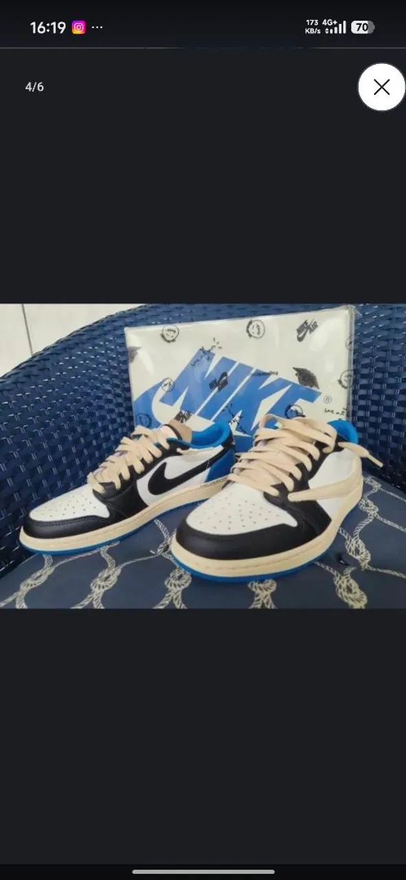 Aj1 low mocha e fragment tamanho 41 - Foto 4