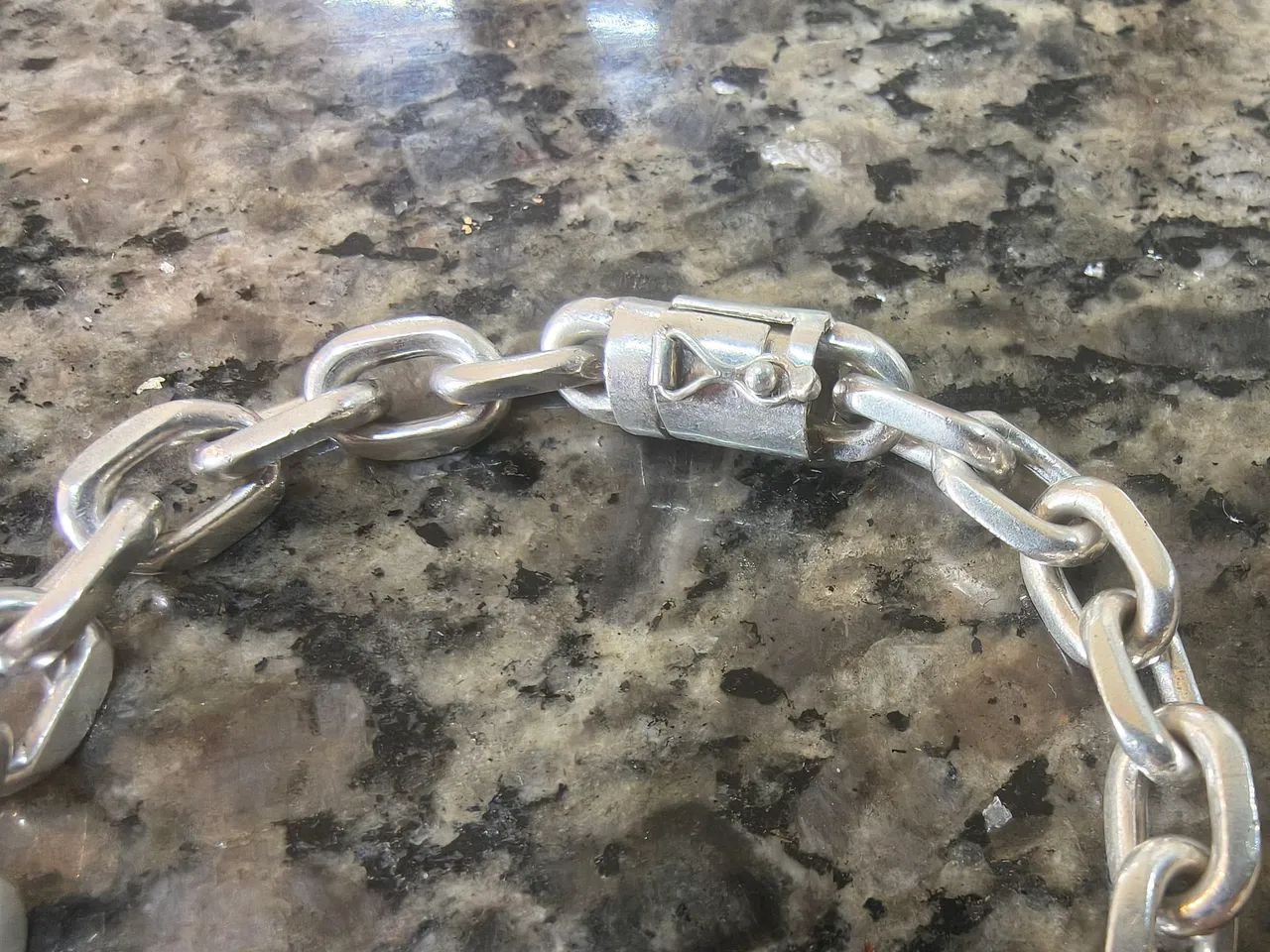 Pulseira de prata 950, cadeado - Foto 4