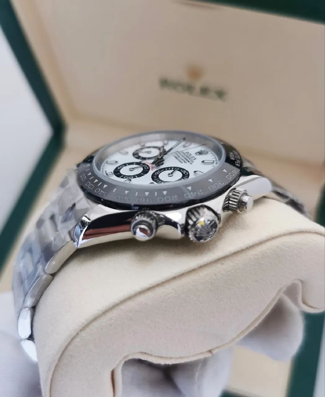 Rolex Daytona Panda 40mm Automático Premium AAA+ Aço Safira - Foto 3