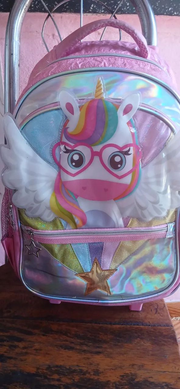 Mochila de rodinhas unicórnio  - Foto 4