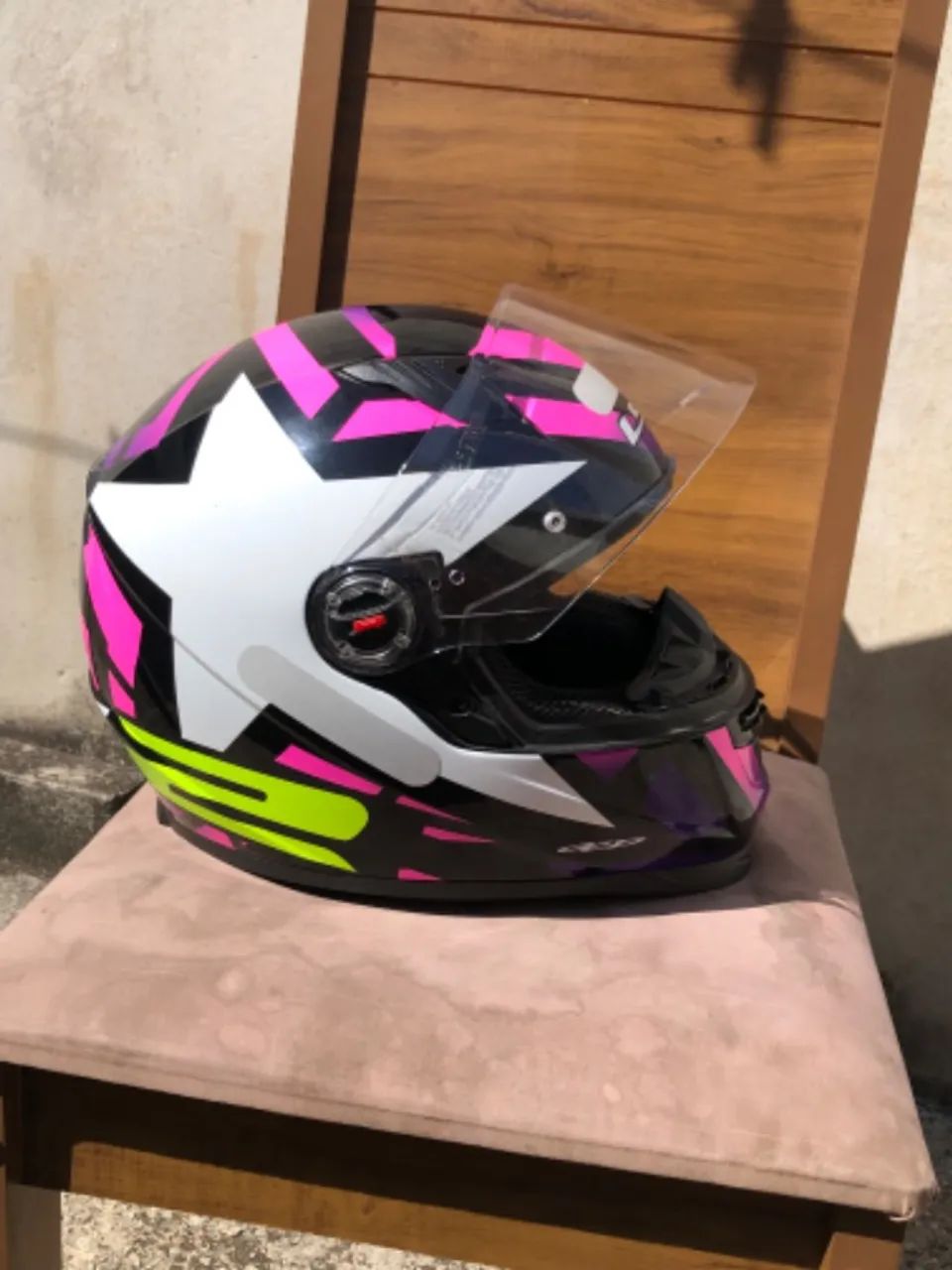CAPACETE LS2 STARWAR ROSA - Foto 4