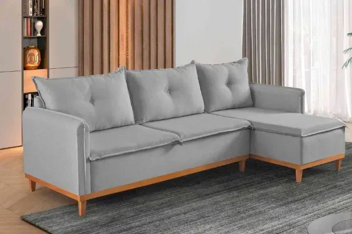 Sofá Chaise Orlando 2,40m Linho  Produto Novo!! Pronta Entrega!! - Foto 2