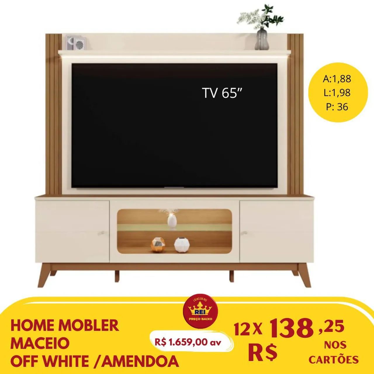 PROMOÇÃO URGENTE - Home Painel + Rack para Tvs com até 65 POLEGADAS Disponível