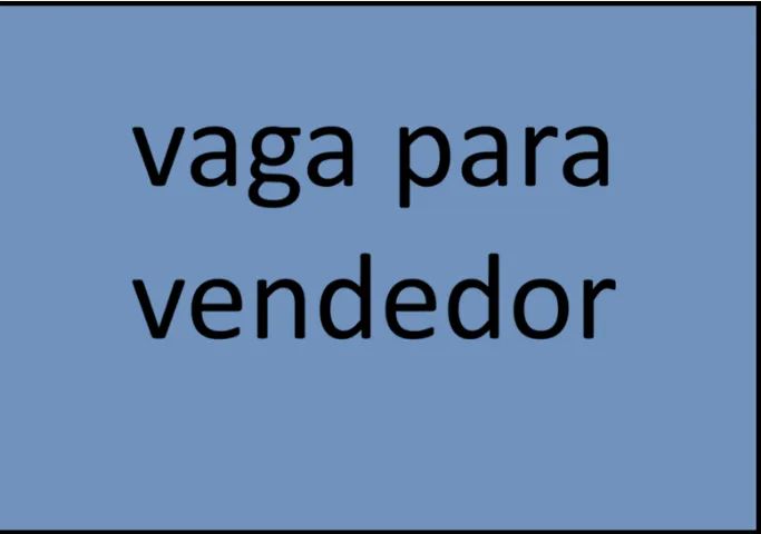 VAGA PARA VENDEDOR 