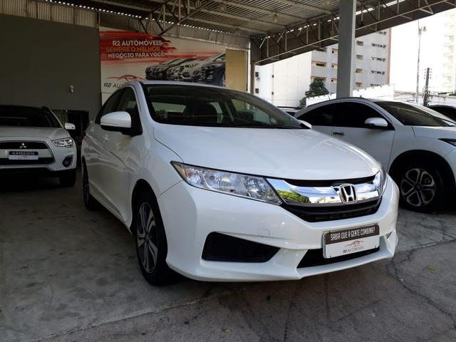 Honda 2015 City 1.5 lx cvt Automatico completo branco confira