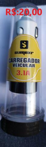 Carregador veicular para celular