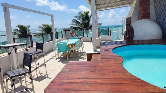 Apartamento duplex beira mar com 200m2 na praia de tabatinga 