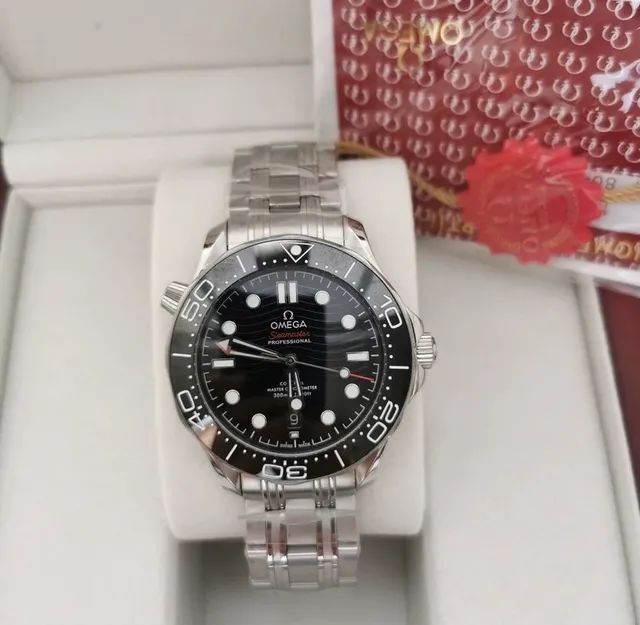 Relógio Omega SeaMaster Automático Preto Premium