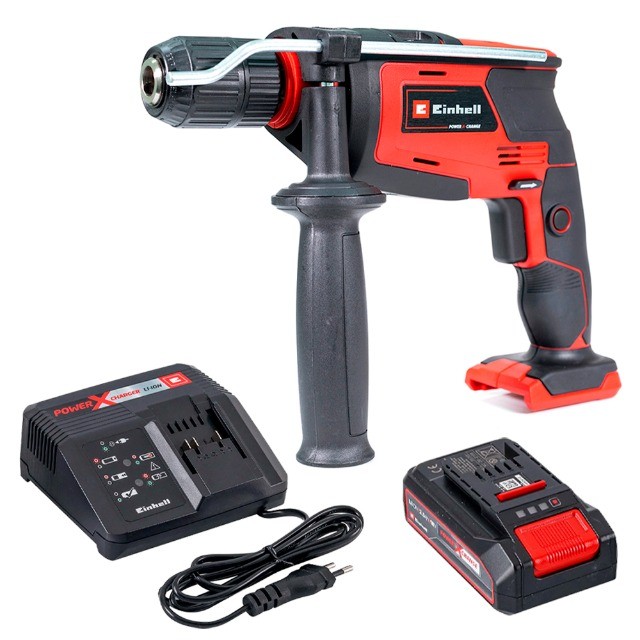 Kit Furadeira de Impacto à Bateria 18V 2.5Ah Carregador Bivolt Einhell TC-ID 18 Li