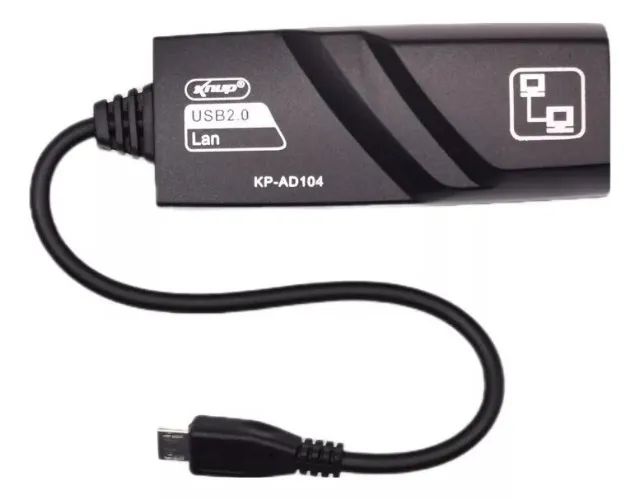 Adaptador Conversor Micro Usb X Rede Rj45 10/100mbps Knup  Loja Coimbra Computadores  - Foto 2