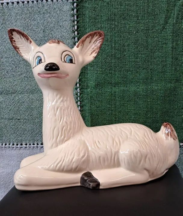 Veado Bibelô em Louçã/Porcelana
