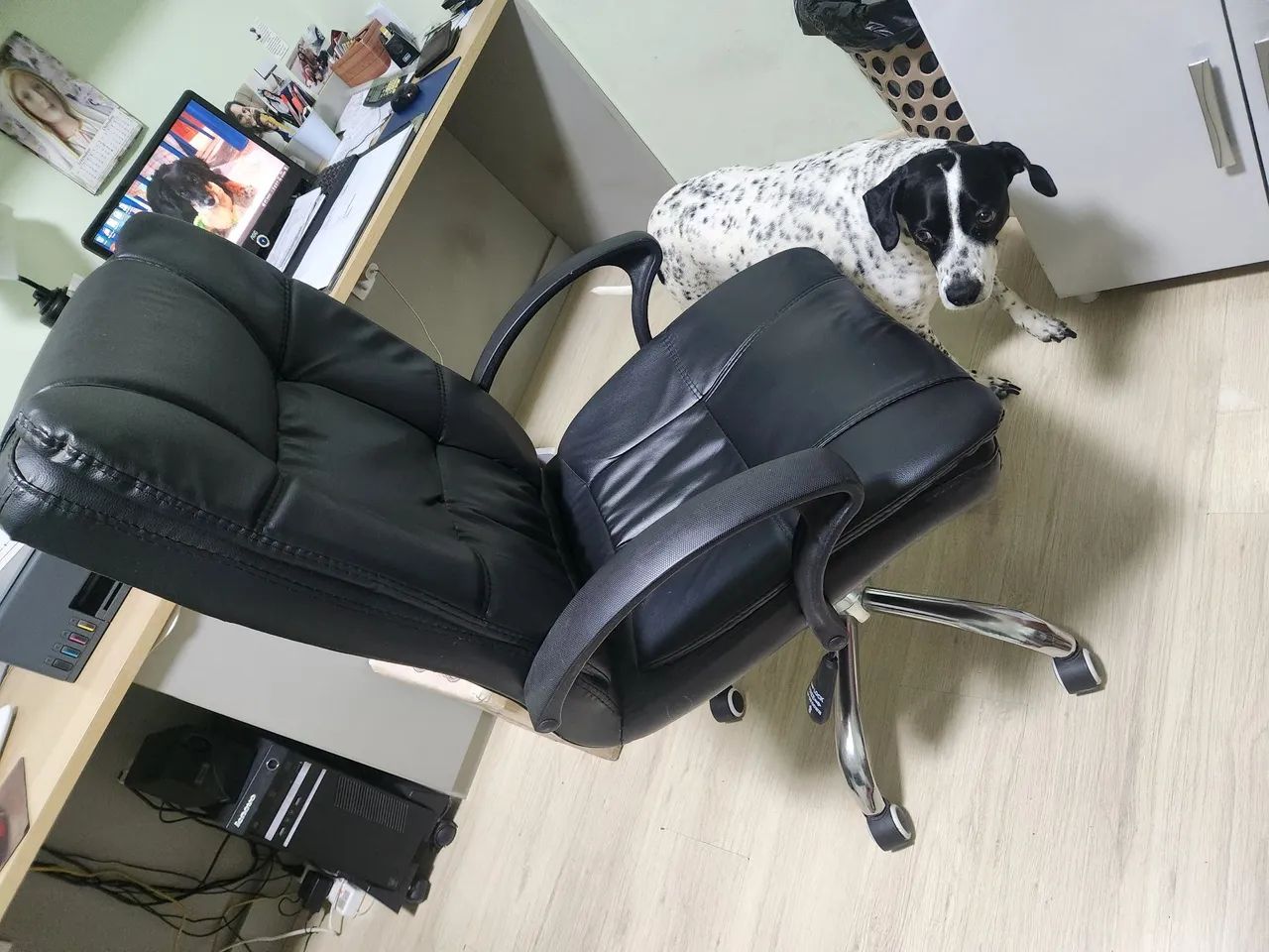 Cadeira de Escritório Giratória com Rodas - Foto 2