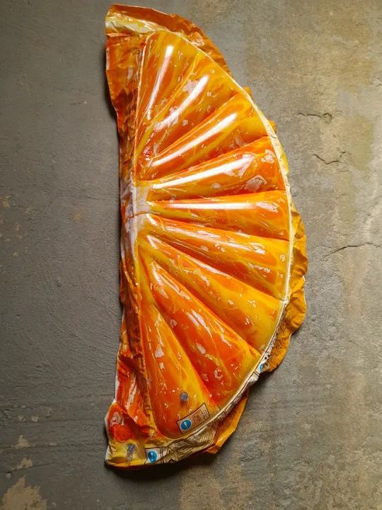 Bóia Colchão Laranja Fatia inflável Piscina Intex - Foto 4