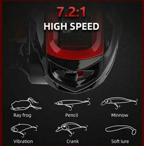 Carretilha de pesca CR lado esquerdo ou direito - Foto 2