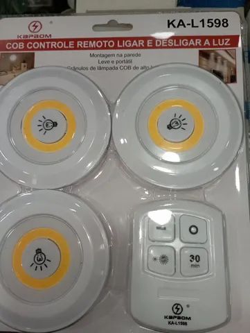Kit 3 lâmpadas led com controle Multifuncional - Foto 2