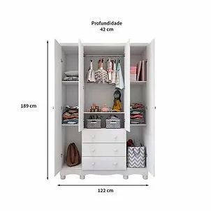 Quarto Infantil Junior C/ Berço Cama Smim - Peroba - Foto 4