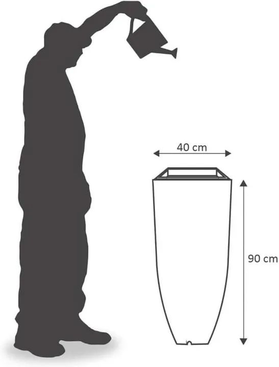 Vaso Vasart Malta Vaso de Flores Trapezio, Granito Pedra, 40x90cm - Foto 2