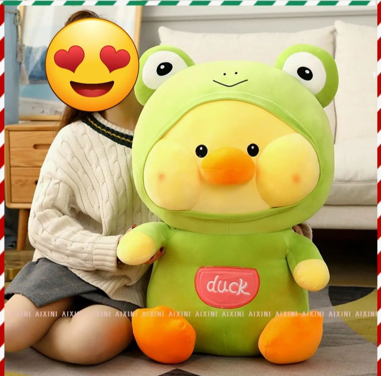 Patinho Sapinho gigante<br>Tamanho : 80 cm.