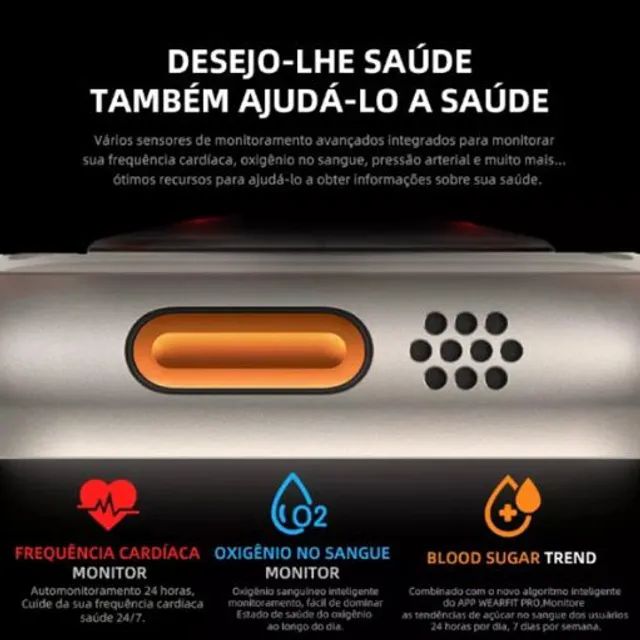 Smartwatch Relógio T900 Ultra Inteligente  Série 9 IWO Lançamento Original - Foto 6