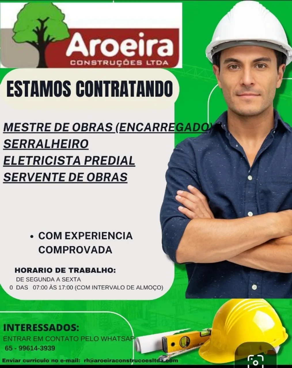 ESTAMOS CONTRATANDO - VAGA DE EMPREGO