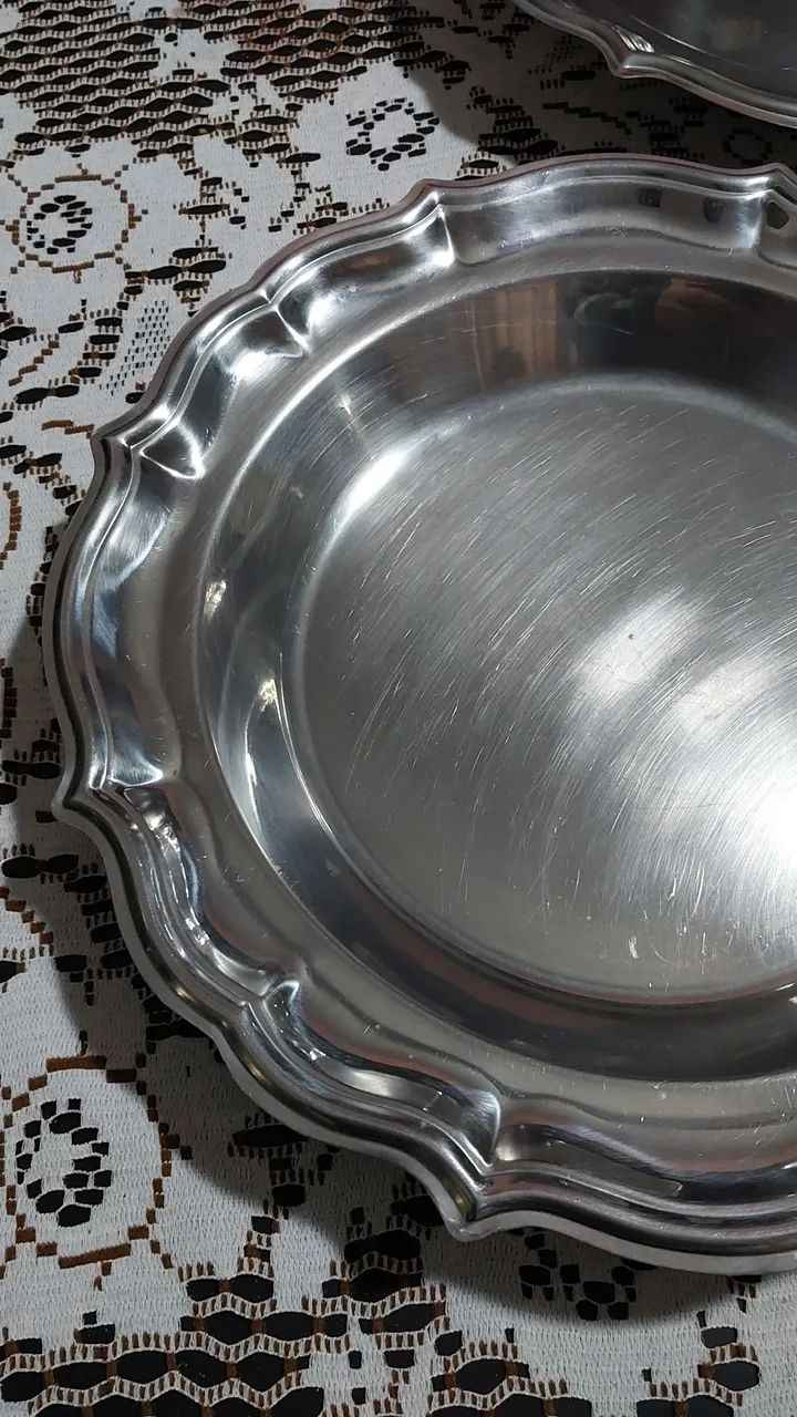 Duas saladeiras bandejas inox - Foto 2