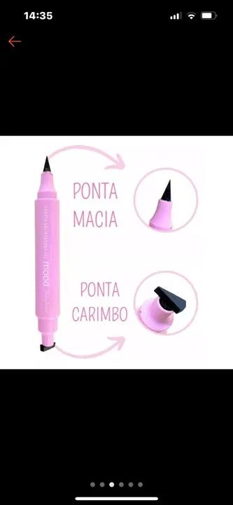 Delineador de Olhos 2 em 1 - Caneta e Carimbo - Foto 2