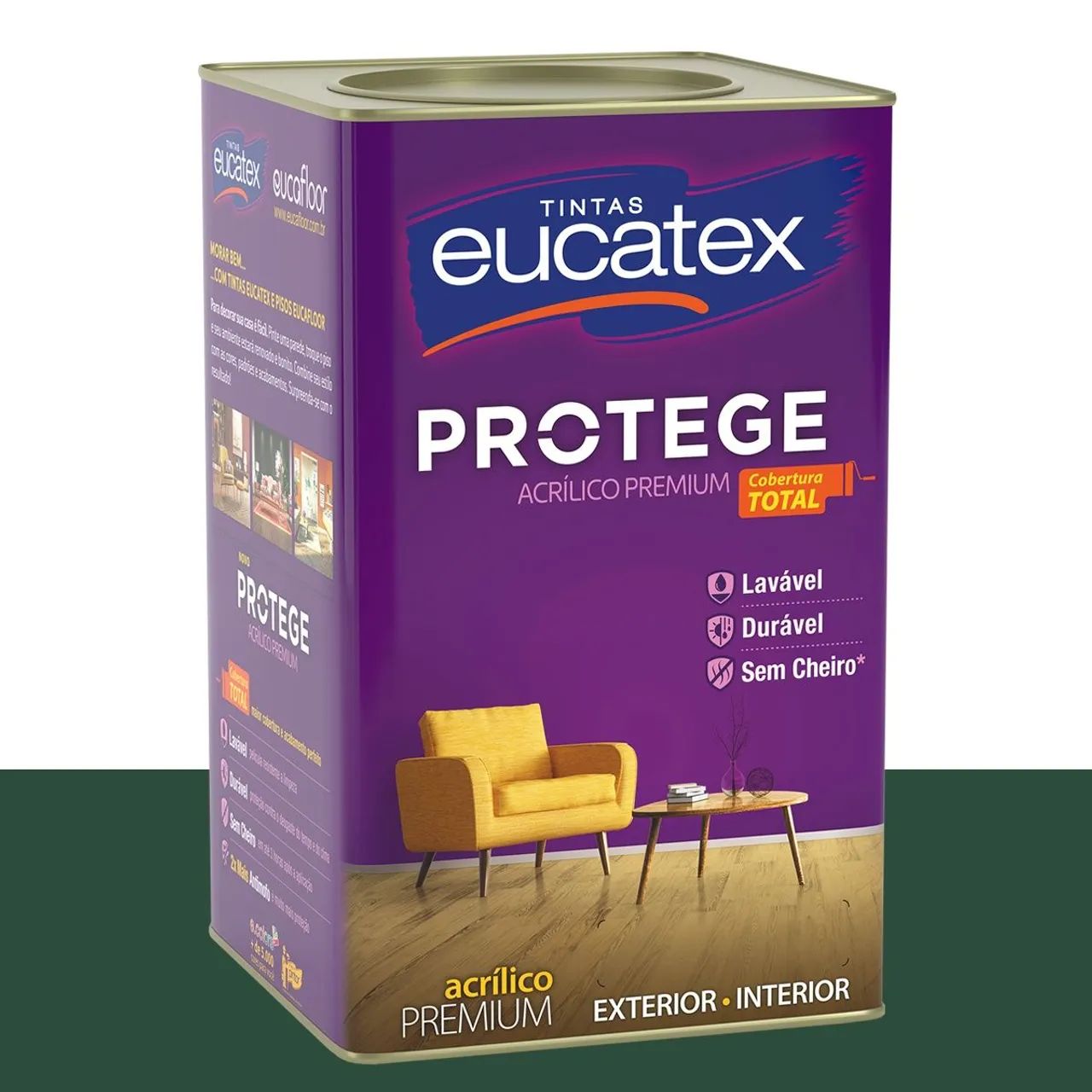 Tinta Acrílica Acetinada Eucatex Acampamento na Selva 16 L - Foto 2