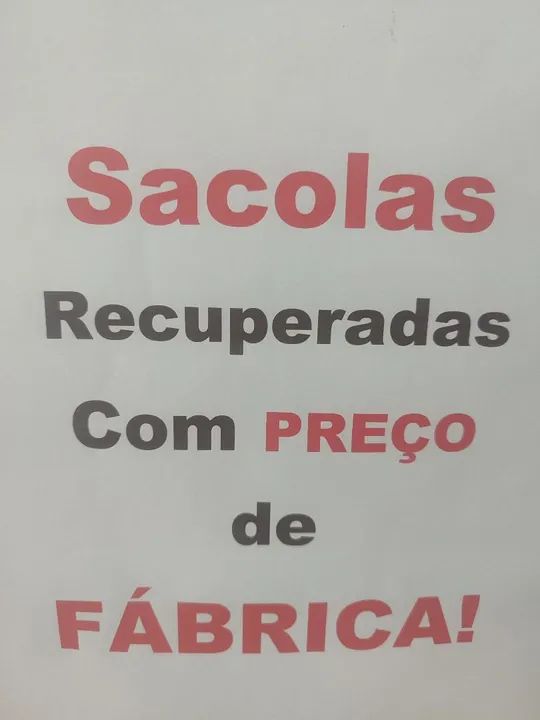 Sacola recuperada reforçada reciclada verde - Foto 2