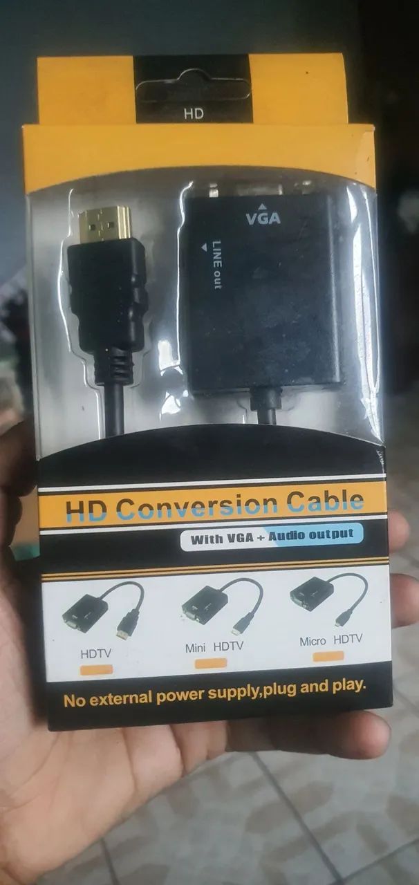 Adaptador Conversor HDMI para VGA com Áudio - Foto 4
