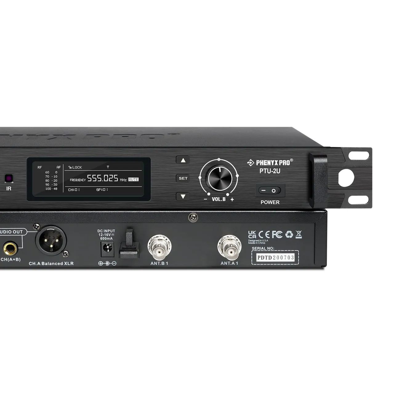 Sistema de Microfone Sem Fio Phenyx Pro PTU-2U Profissional  - Foto 5