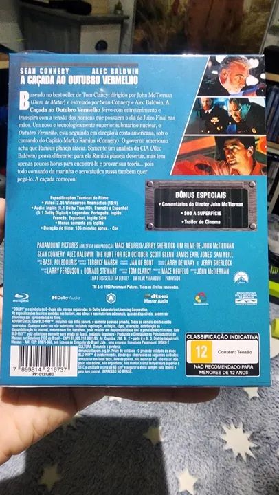 Blu-ray Caçada Ao Outubro Vermelho Lacrado  - Foto 2