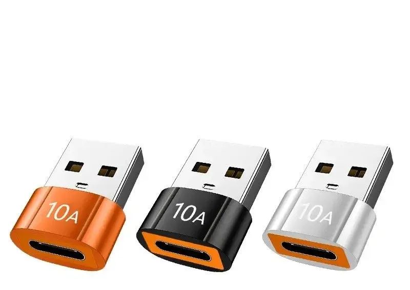 Adaptador USB-A para USB-C 10A - Carregamento Rápido